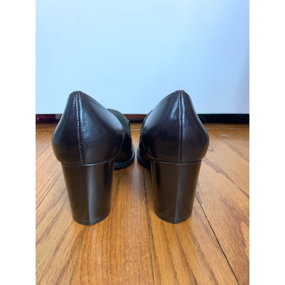 Naturalizer Leather Closed Toe Platform Heels Brown Size 7 - Picture 5 of 5